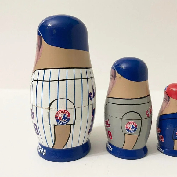 Babooshkah Nesting Doll Montreal Expos  Orlando Cabrera 5 Piece Set Flaws - Picture 11 of 16